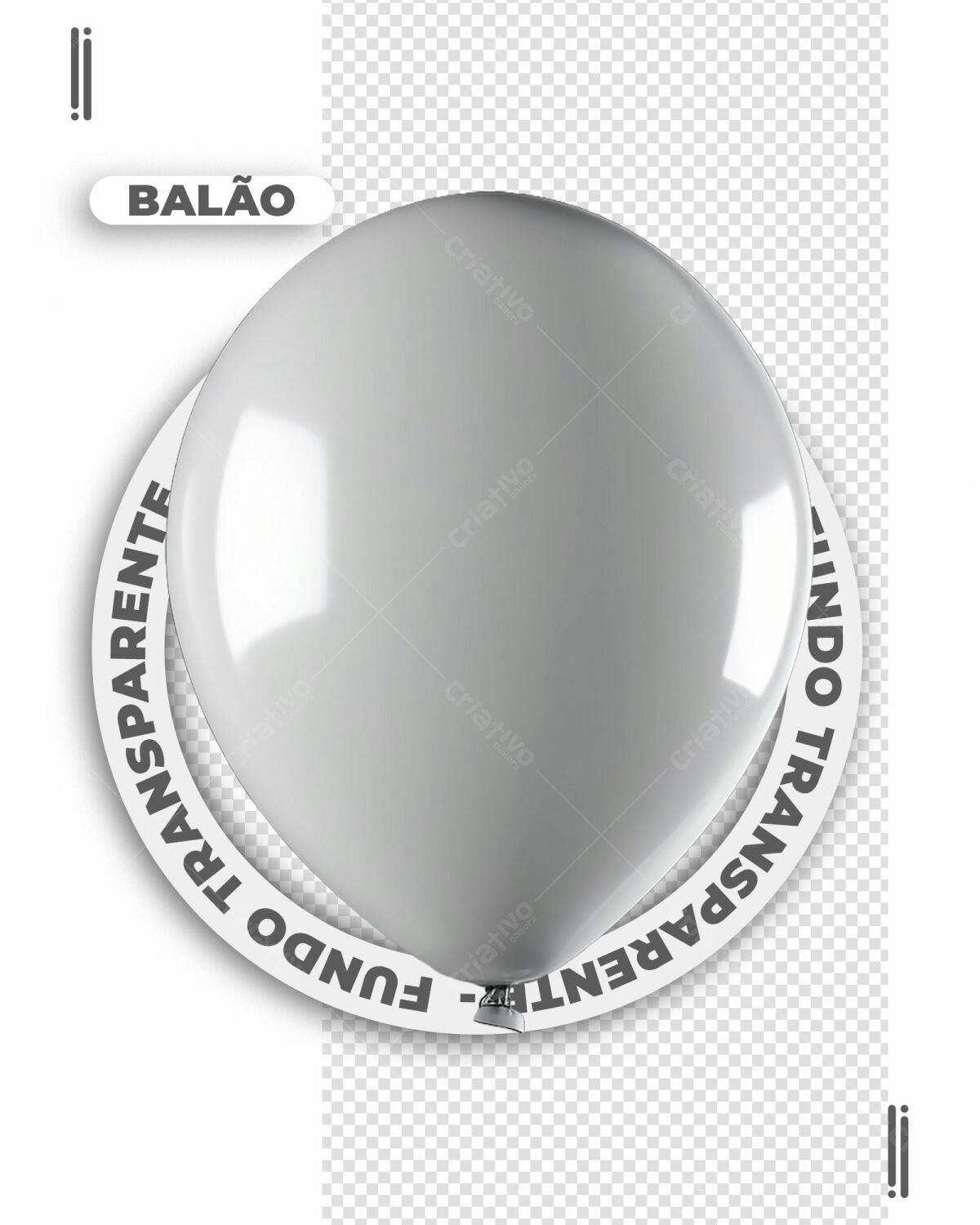 Balão Fundo Transparente PSD Editável