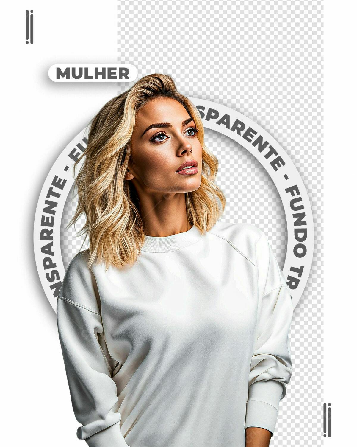 Mockup Camiseta Branca Feminina PSD Editável