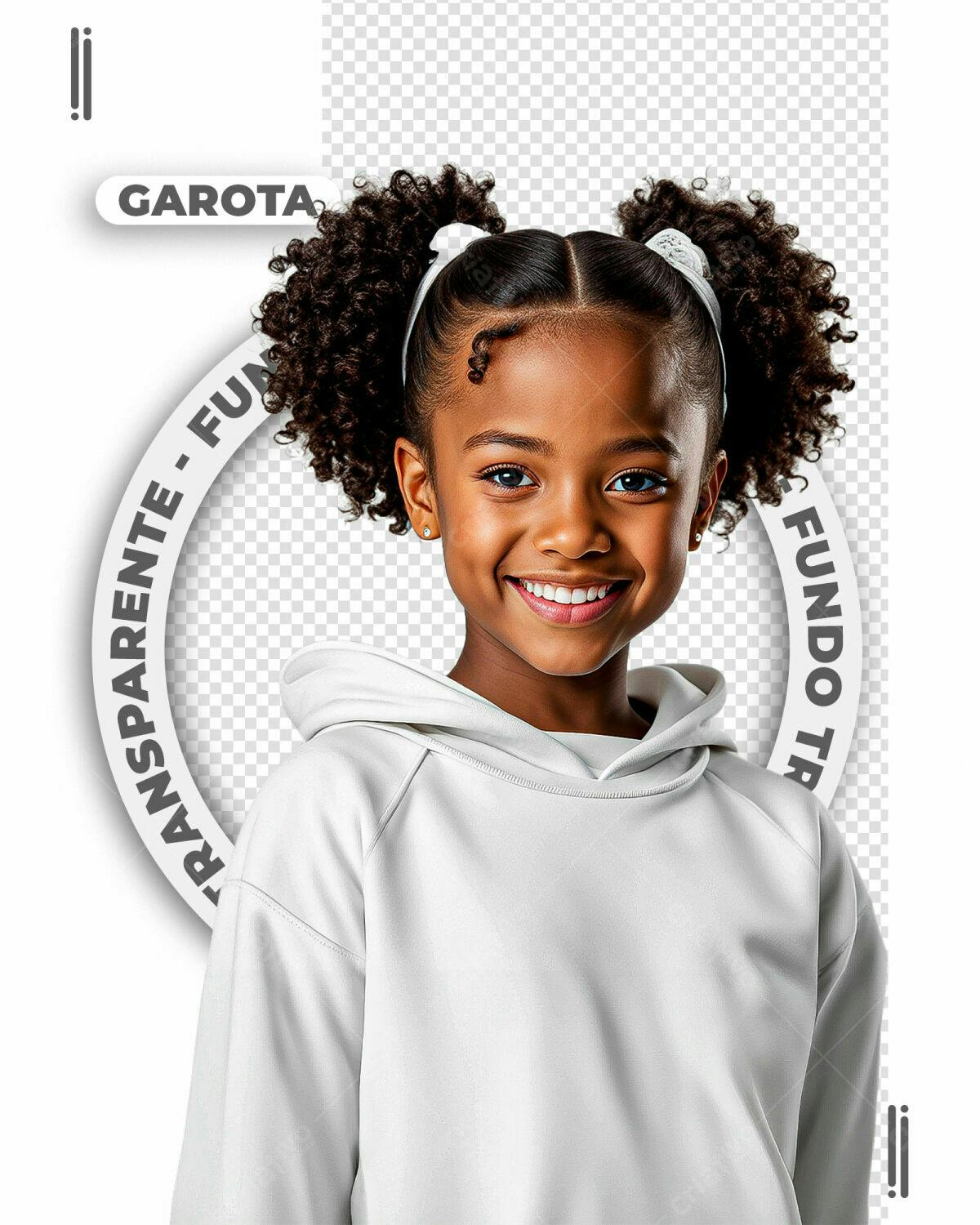 Mockup de Moletom Branco para Garota PSD Editável