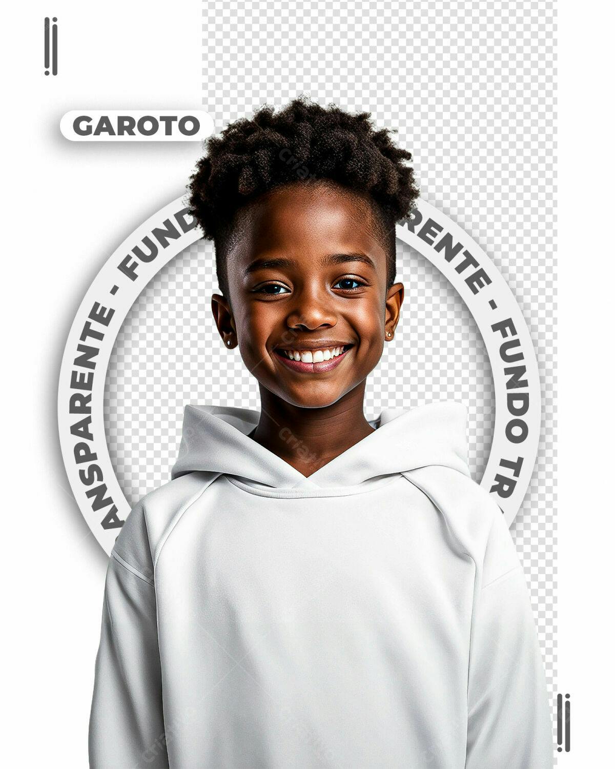 Mockup Moletom Branco para Crianças PSD Editável