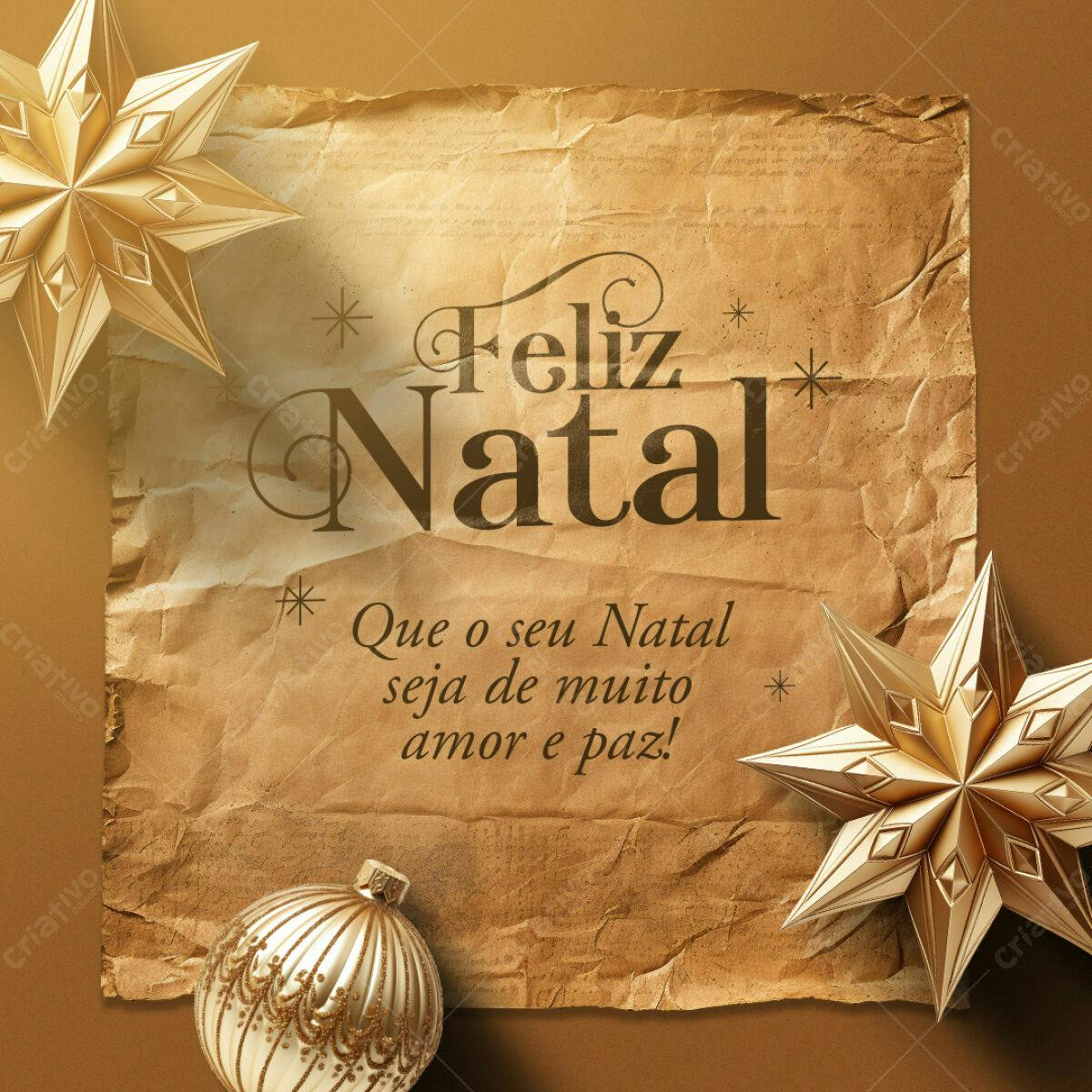 Postagem Natalina Feliz Natal PSD Editável