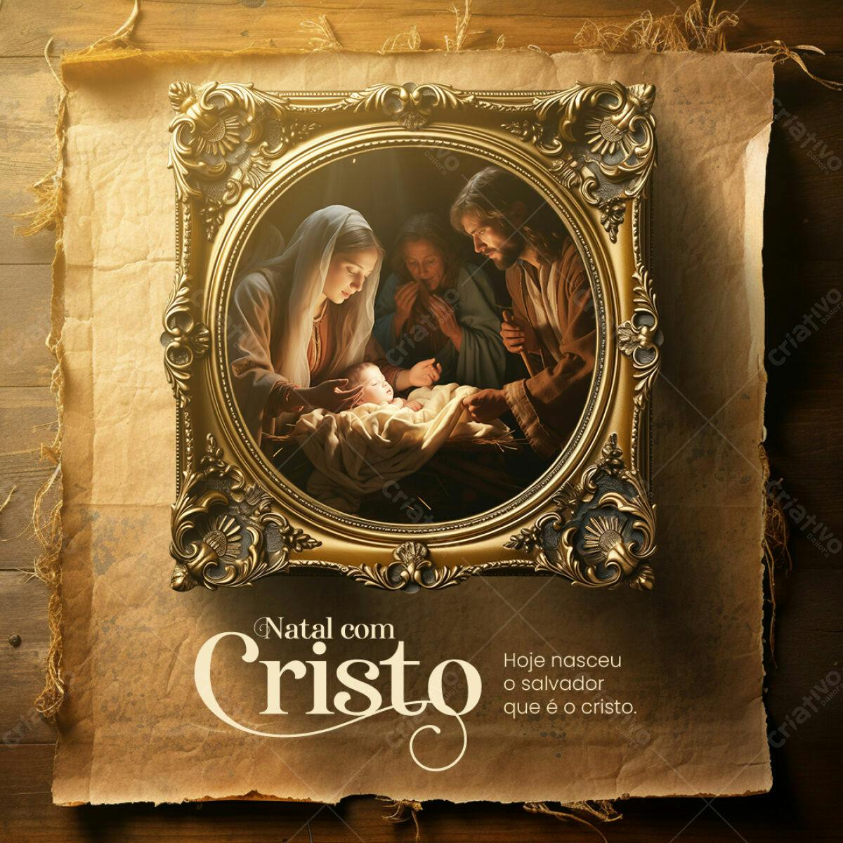 Post para Natal com Cristo PSD Editável