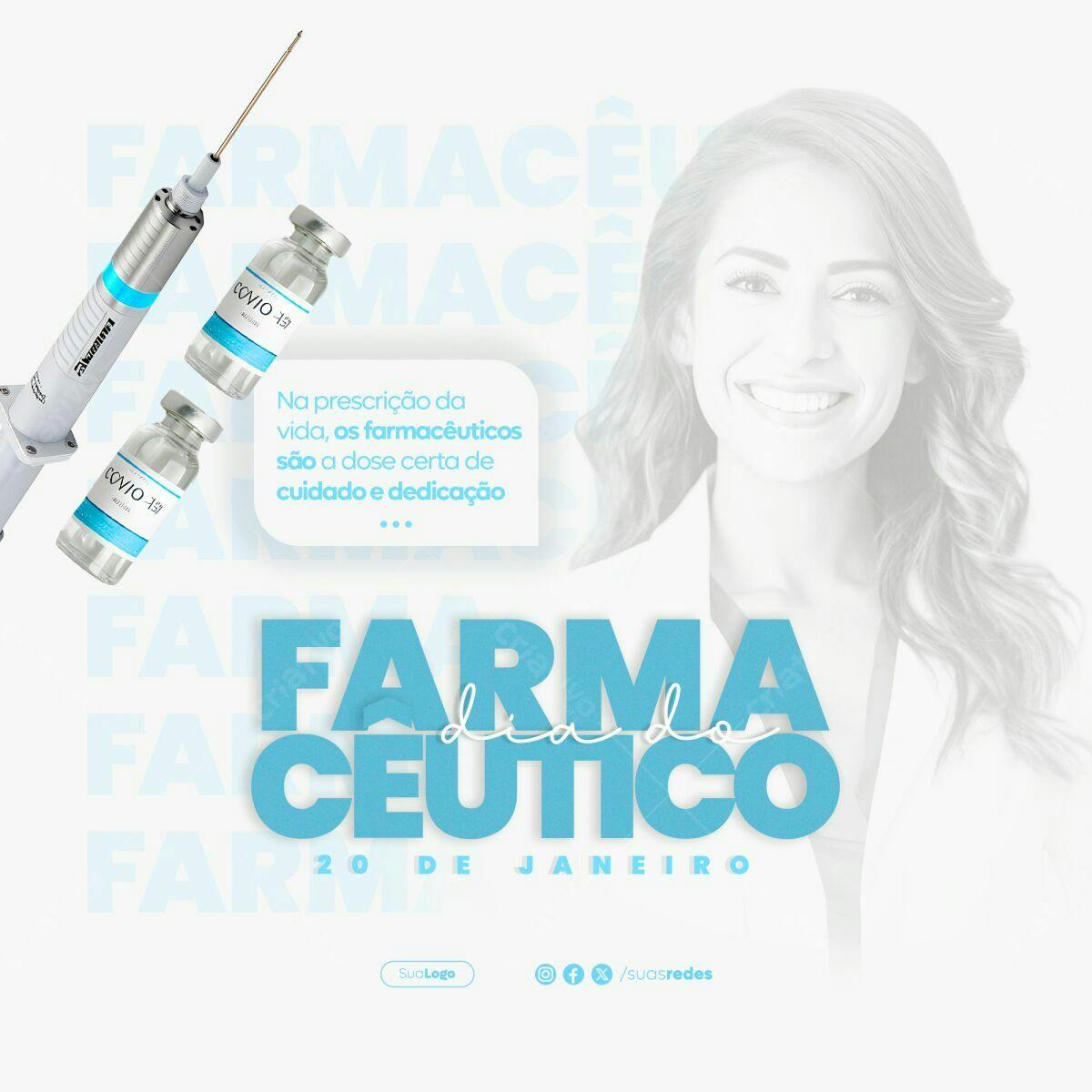 Post para Dia do Farmacêutico PSD Editável