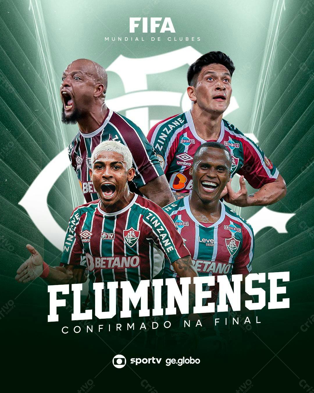 Flyer Mundial de Clubes Fluminense PSD Editável