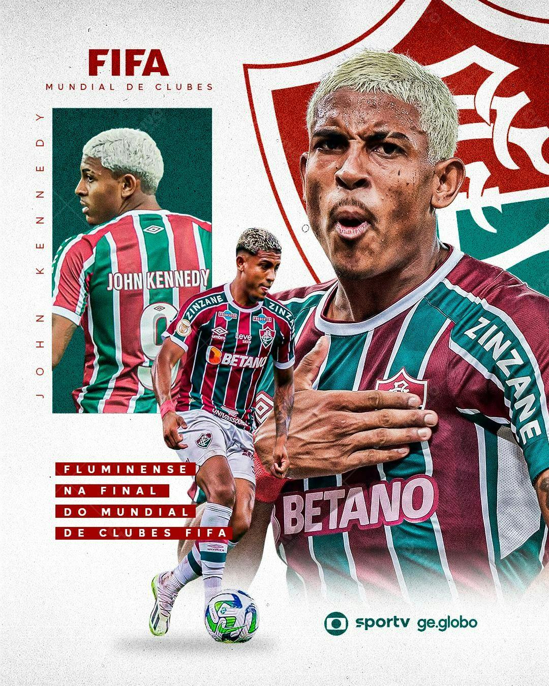 PSD Flyer Mundial de Clubes da FIFA - John Kennedy PSD Editável