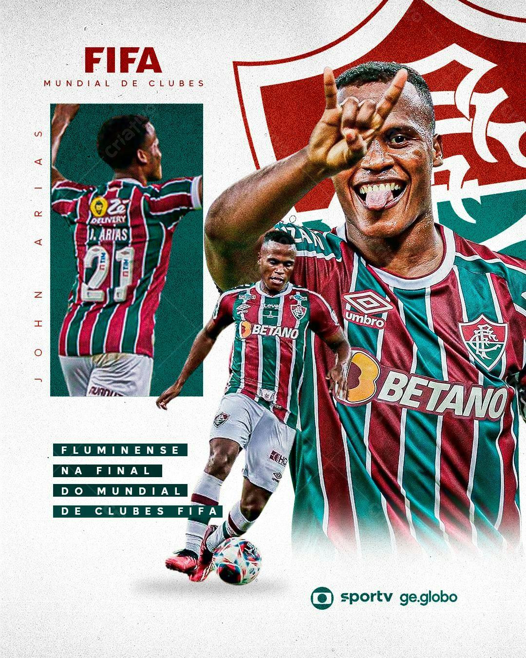 Flyer Flu x Mundial de Clubes FIFA PSD Editável
