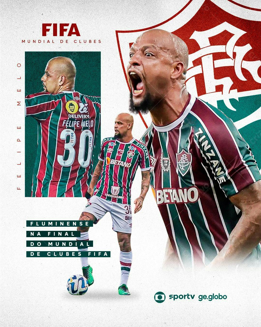 Post de Futebol com Felipe Melo PSD Editável