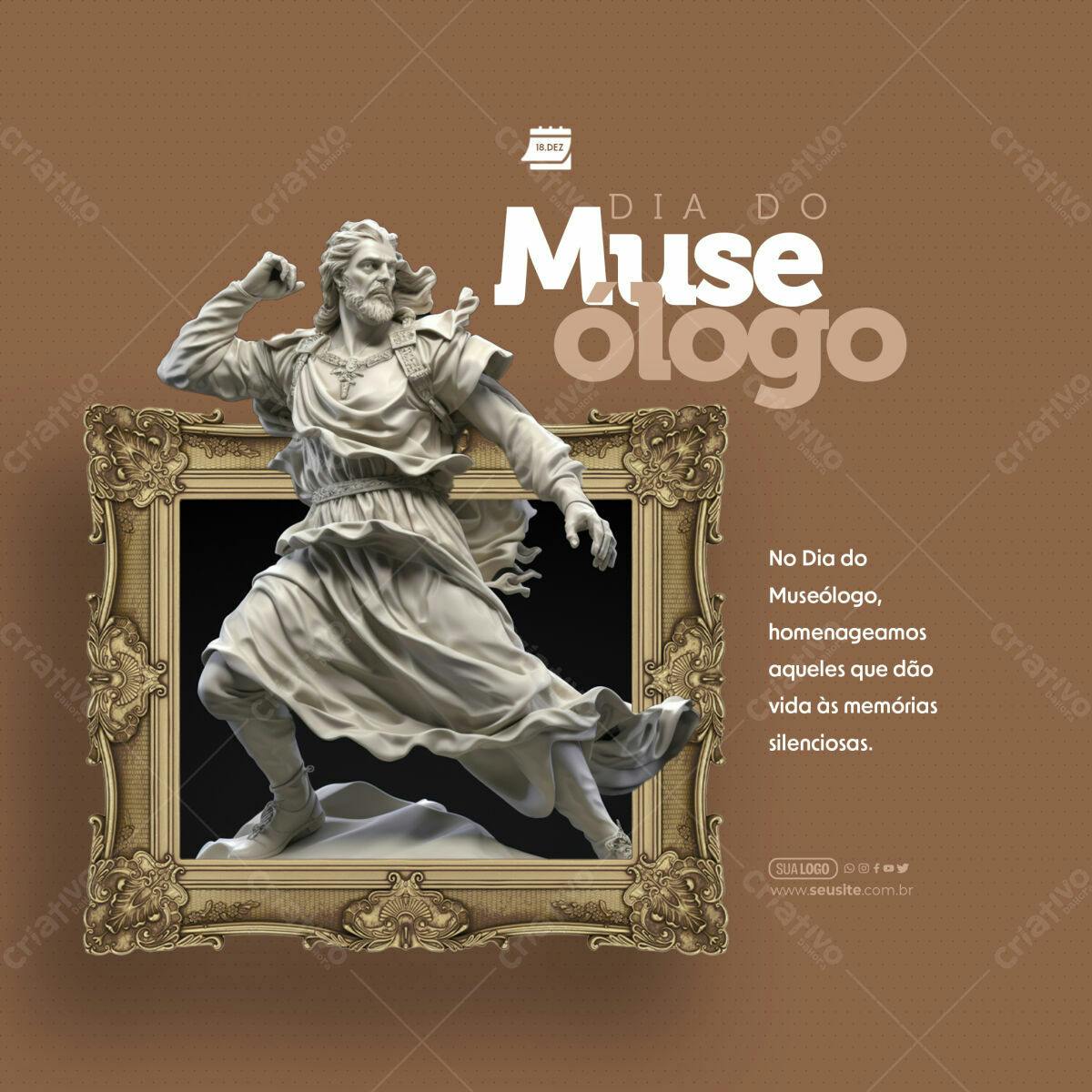 Flyer Dia do Museólogo PSD Editável