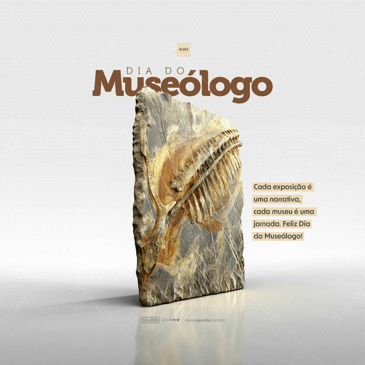 Postagem Dia do Museólogo PSD Editável