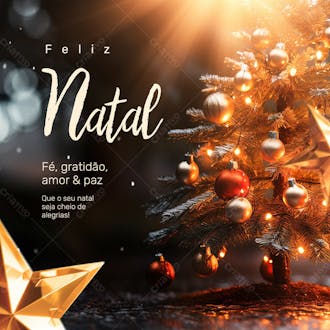 Social media feliz natal árvore de natal