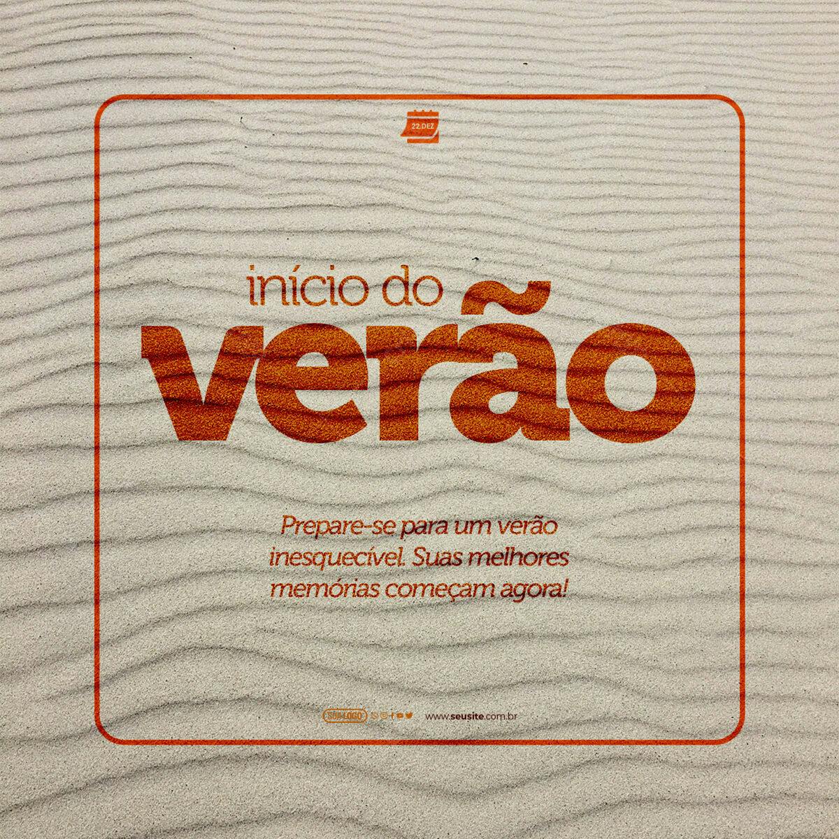 Post para Início do Verão PSD Editável
