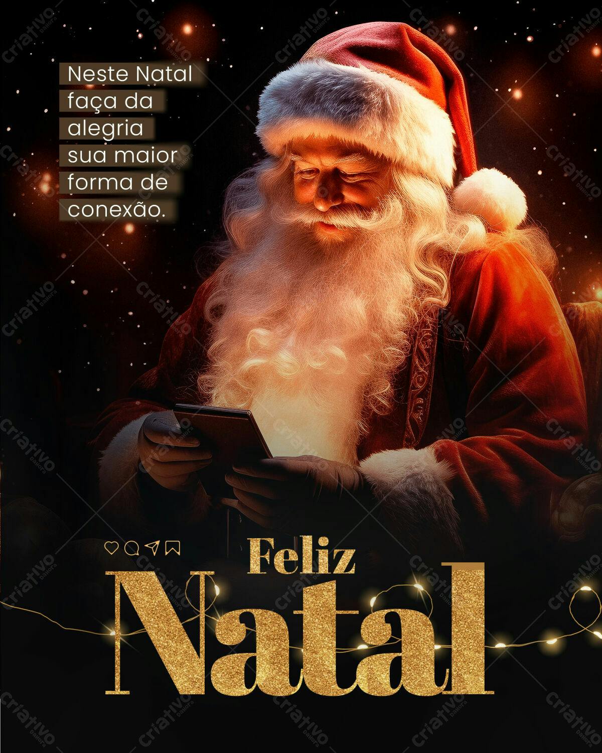 Post para Boas Festas Natal PSD Editável