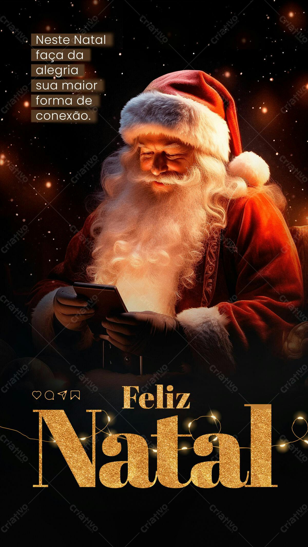 Postagem de Natal Papai Noel PSD Editável