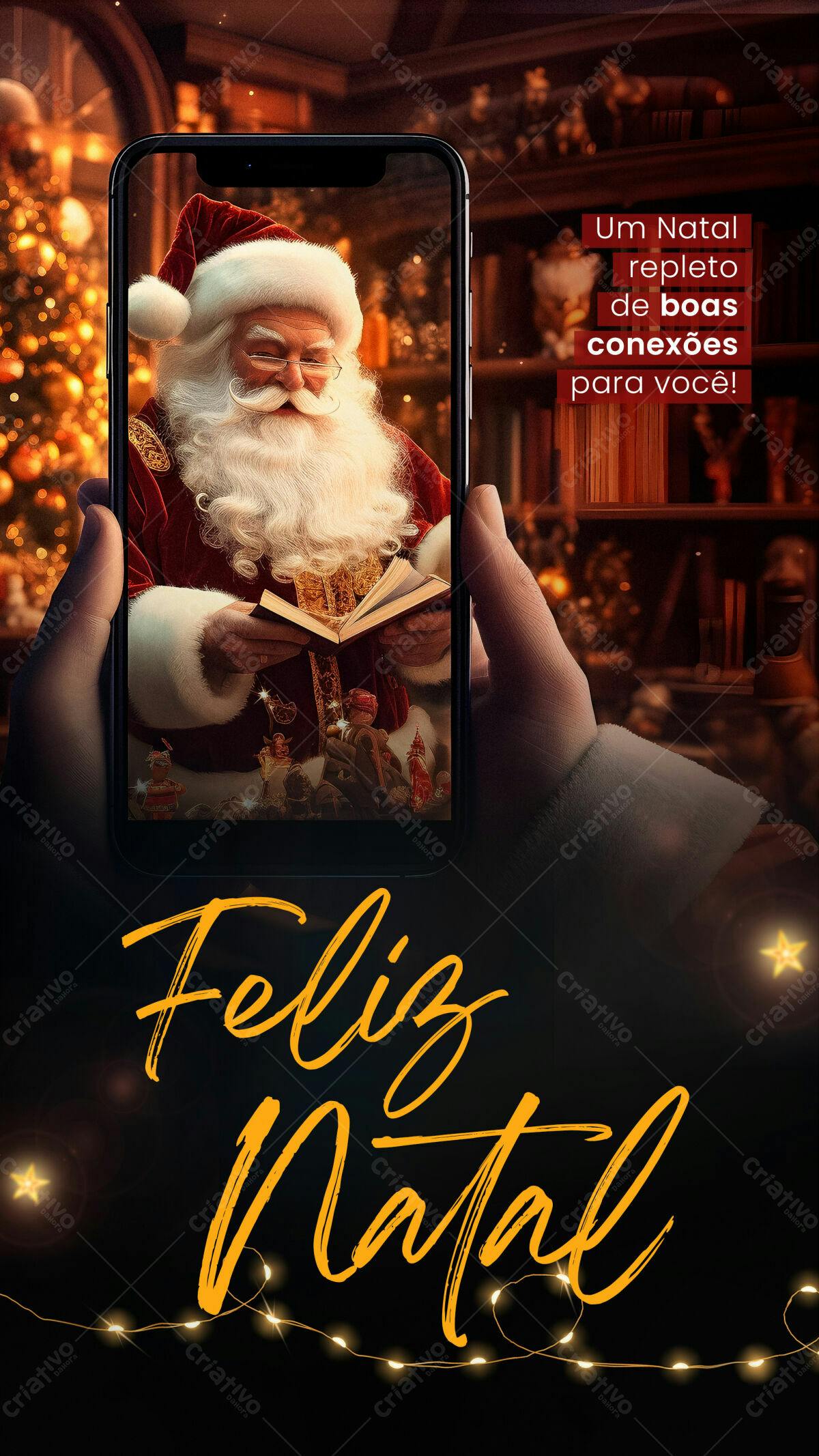 Postagem de Boas Festas Natalinas PSD Editável