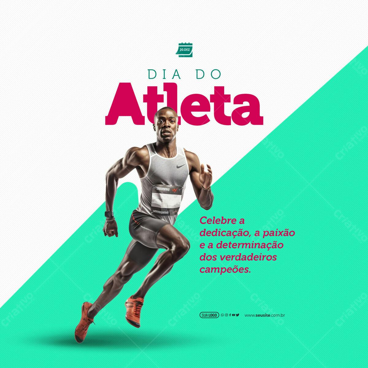Postagem Dia do Atleta PSD Editável