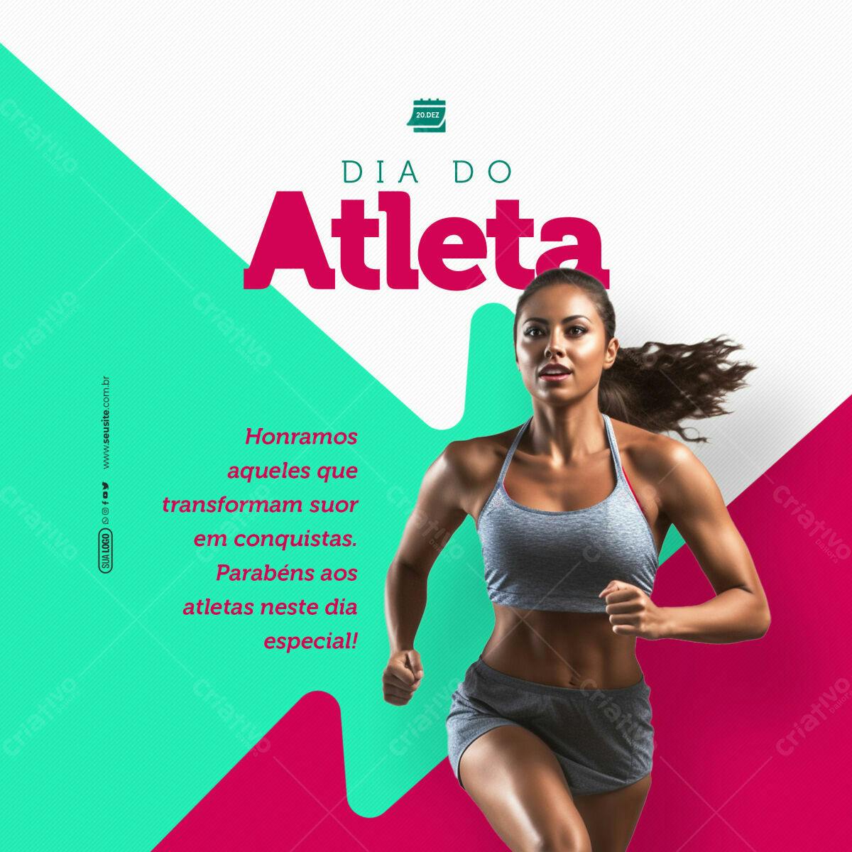 Postagem Dia do Atleta PSD Editável
