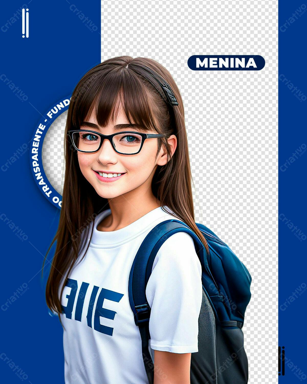 Postagem para Redes Sociais com Menina PSD Editável
