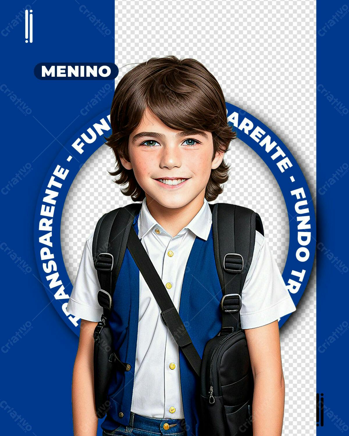 PSD para Volta às Aulas com Menino PSD Editável