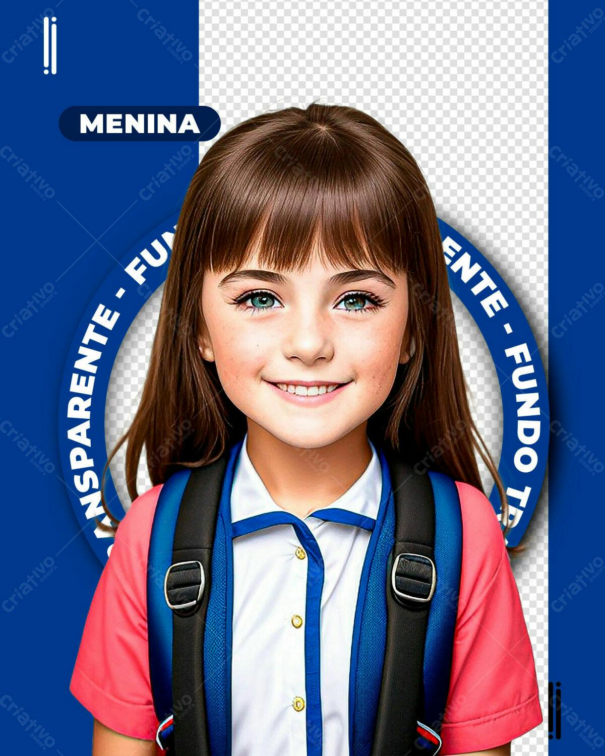 PSD para Foto de Criança com Fundo Transparente Editável