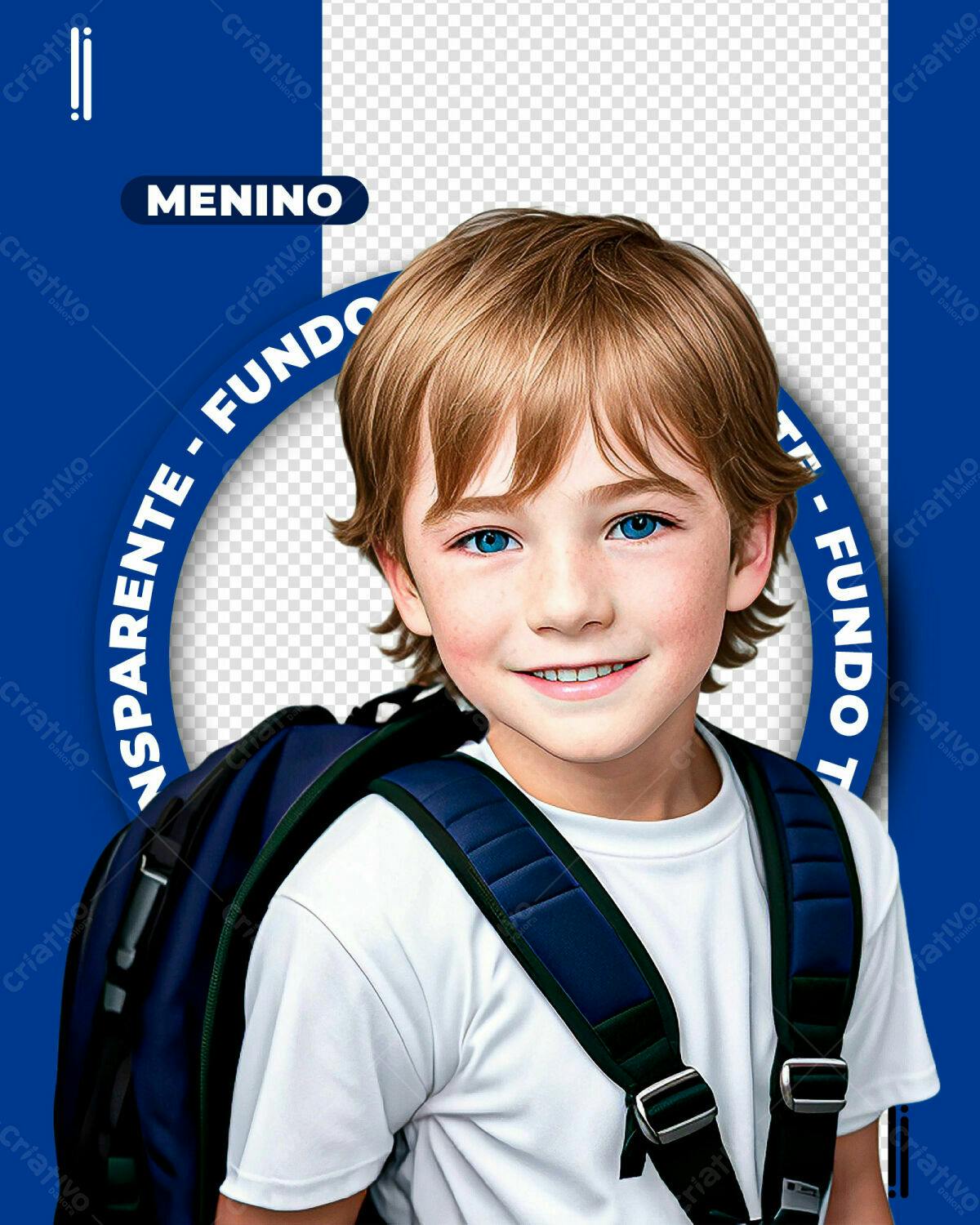 PSD para Volta às Aulas com Menino PSD Editável