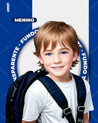 ESTUDANTE | CRIANÇA | IMAGEM SEM FUNDO | PSD EDITÁVEL
