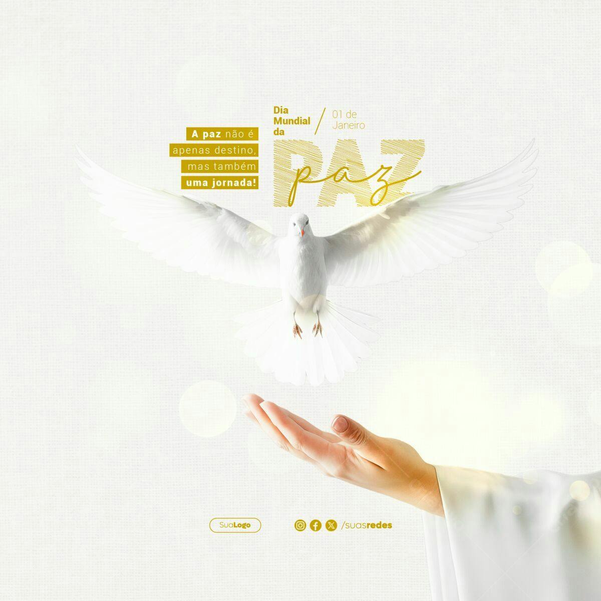 Flyer Dia Mundial da Paz PSD Editável