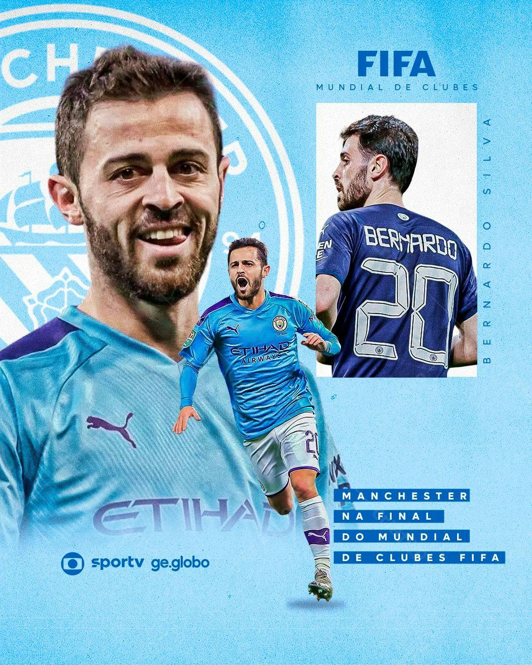 Flyer Bernardo Silva Manchester City Mundial de Clubes FIFA PSD Editável