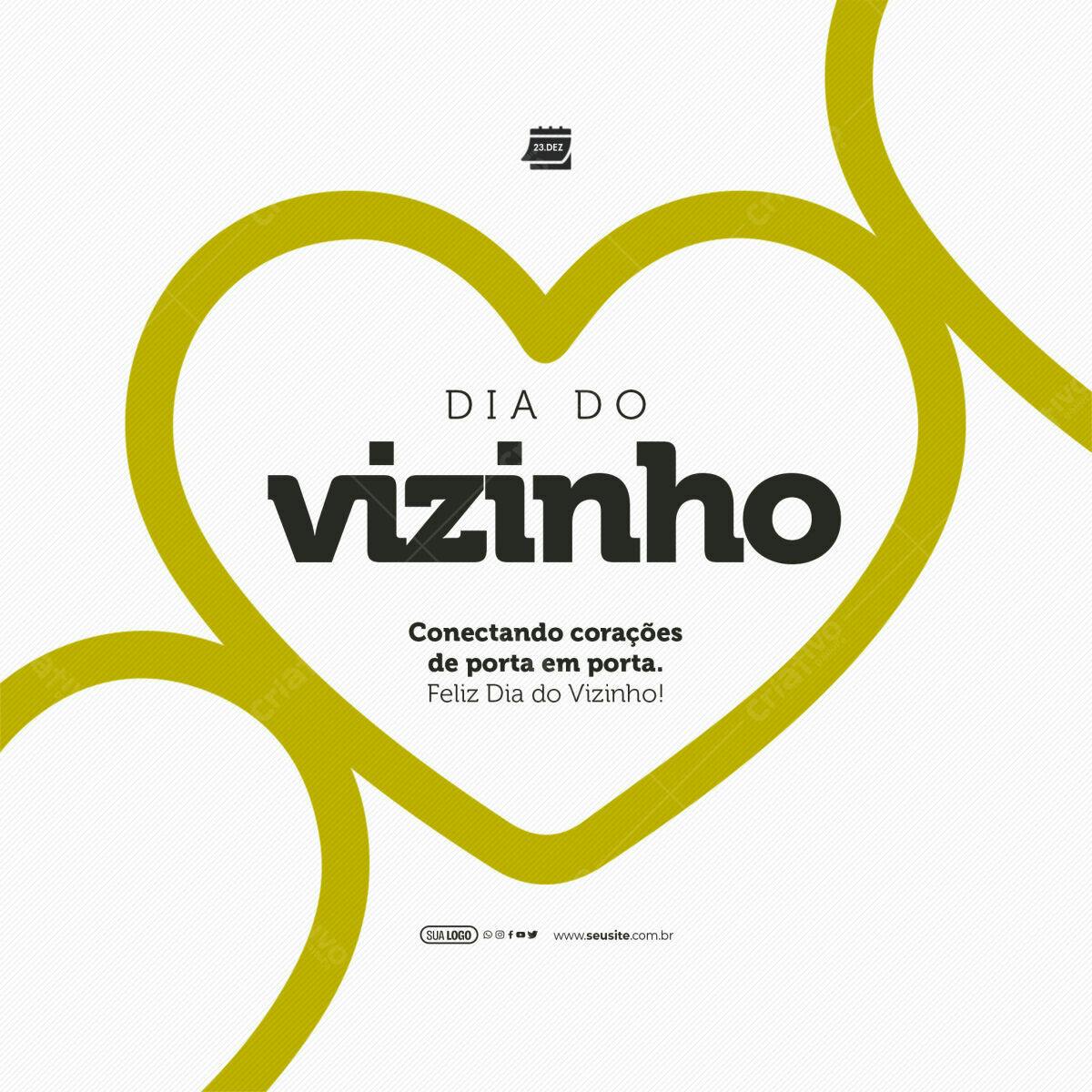Postagem Dia do Vizinho PSD Editável
