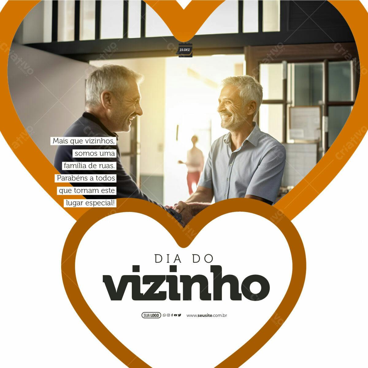 Flyer Dia do Vizinho PSD Editável