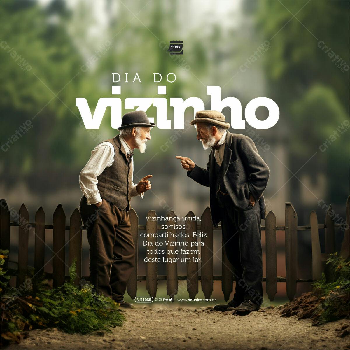 Postagem Dia do Vizinho PSD Editável