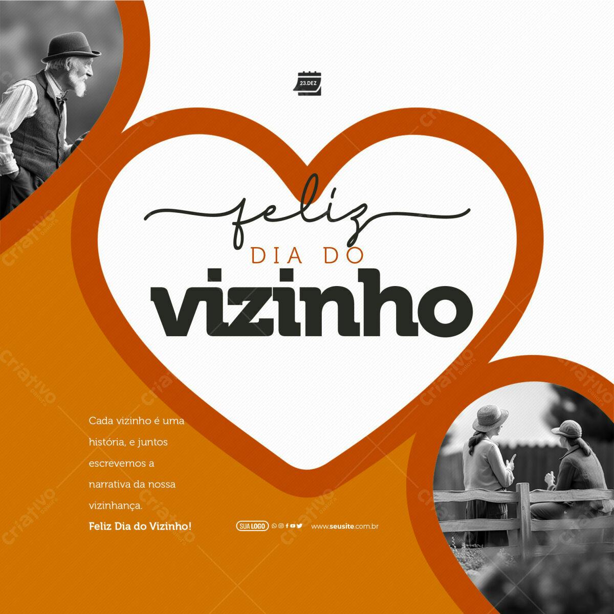 Postagem Dia do Vizinho PSD Editável