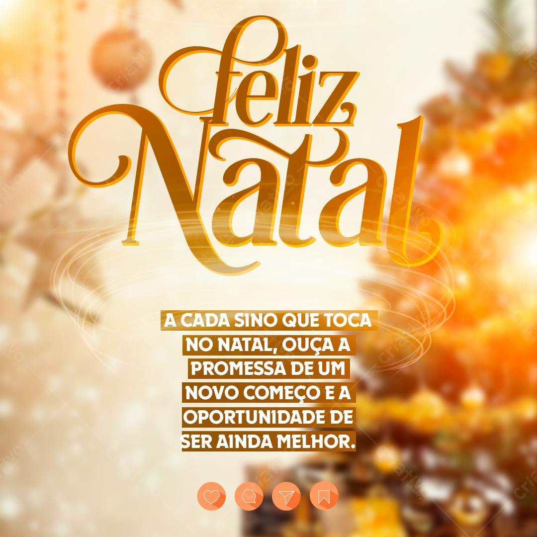 Post para Feliz Natal PSD Editável