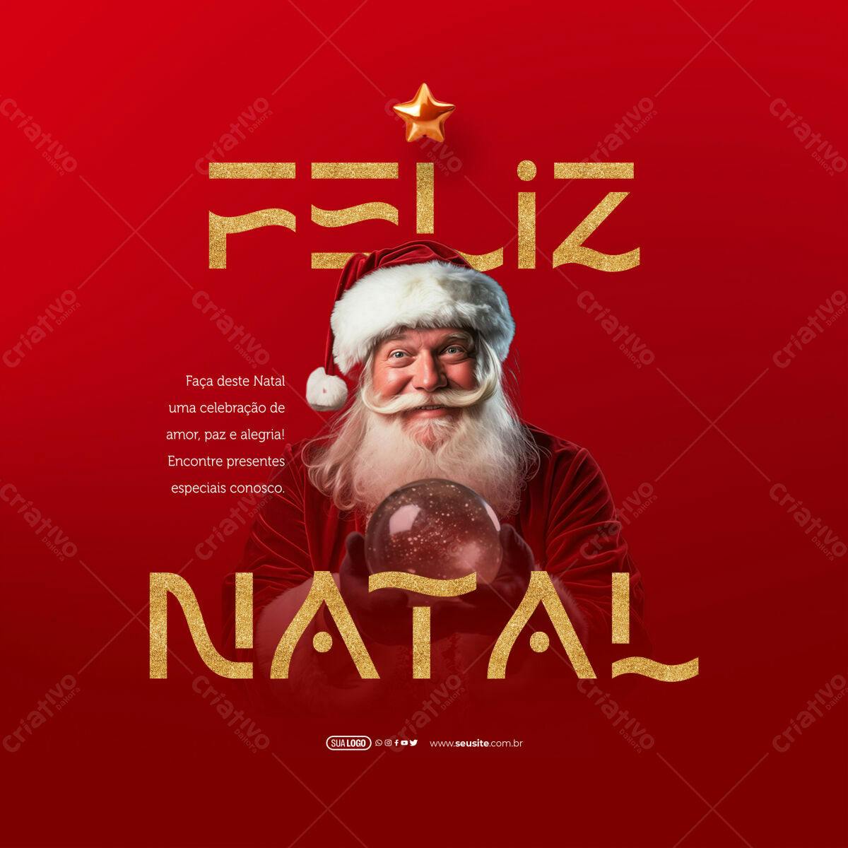 Postagem de Natal PSD Editável