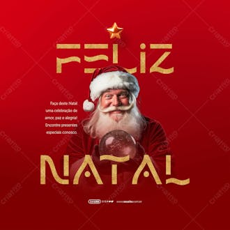 Social media feliz natal faça desse natal uma celebração de amor