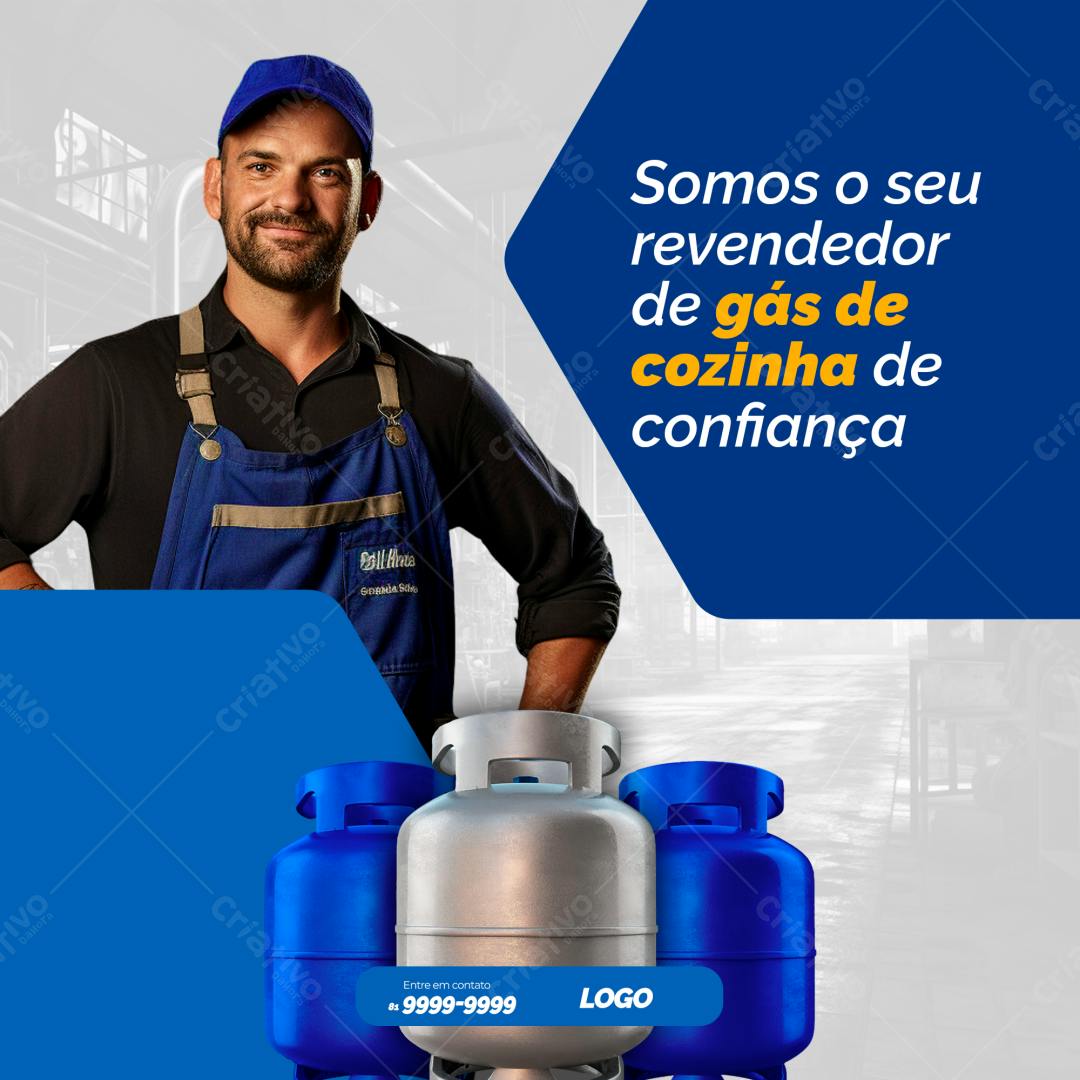 Postagem Redes Sociais Gás de Cozinha PSD Editável