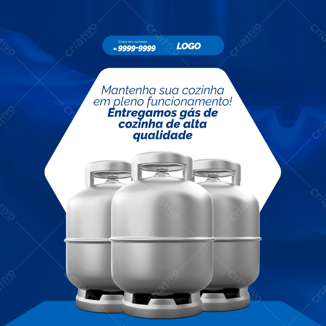 Postagem para Entrega de Gás PSD Editável