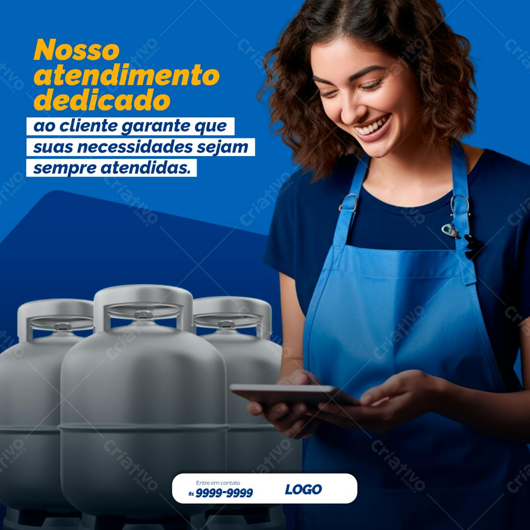 Post para Redes Sociais - Gás PSD Editável