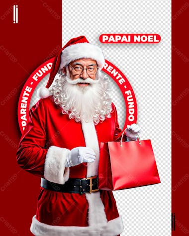 Papai noel | santa claus | feliz antal | imagem sem fundo | psd editável