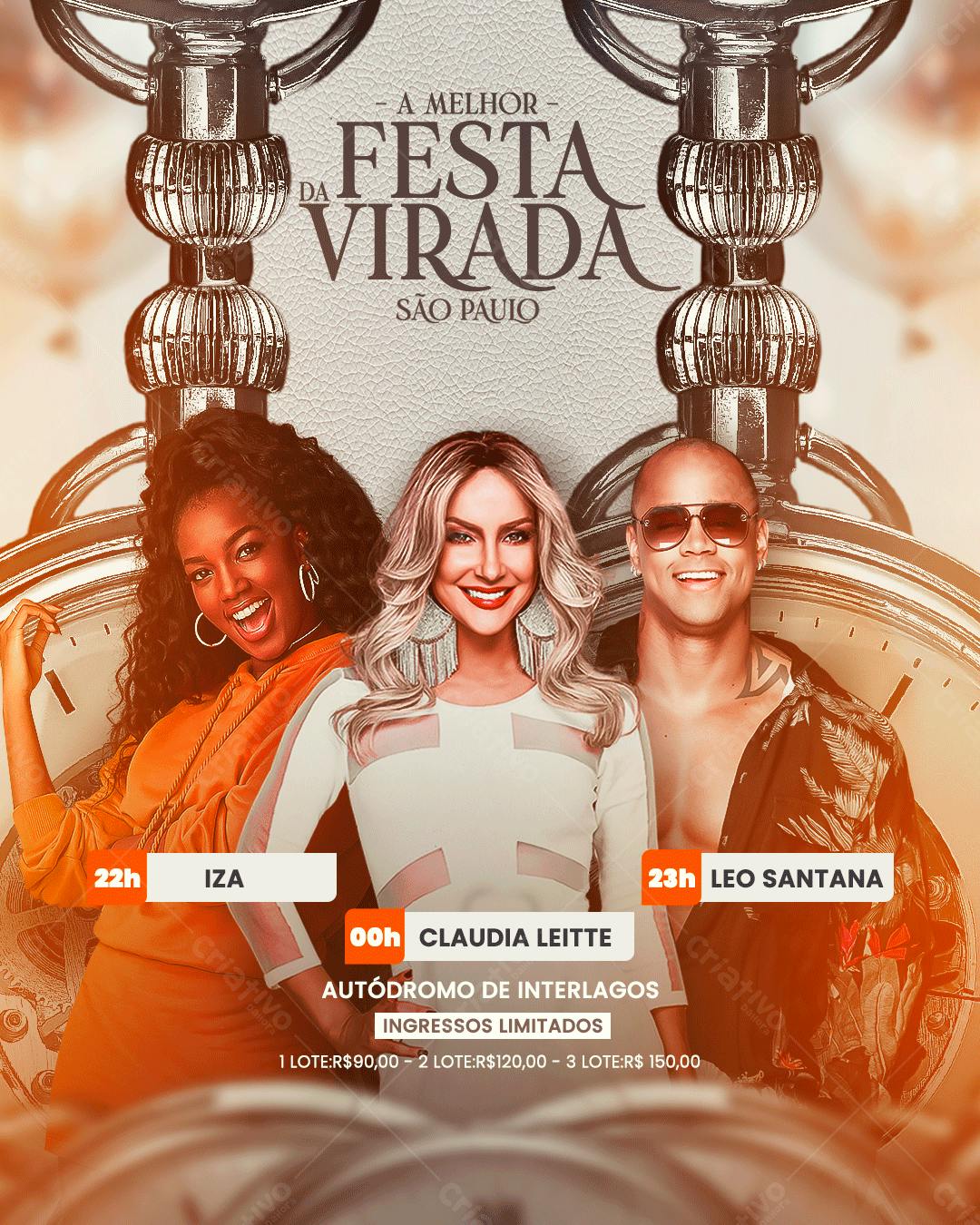 Flyer Festa de Virada São Paulo PSD Editável