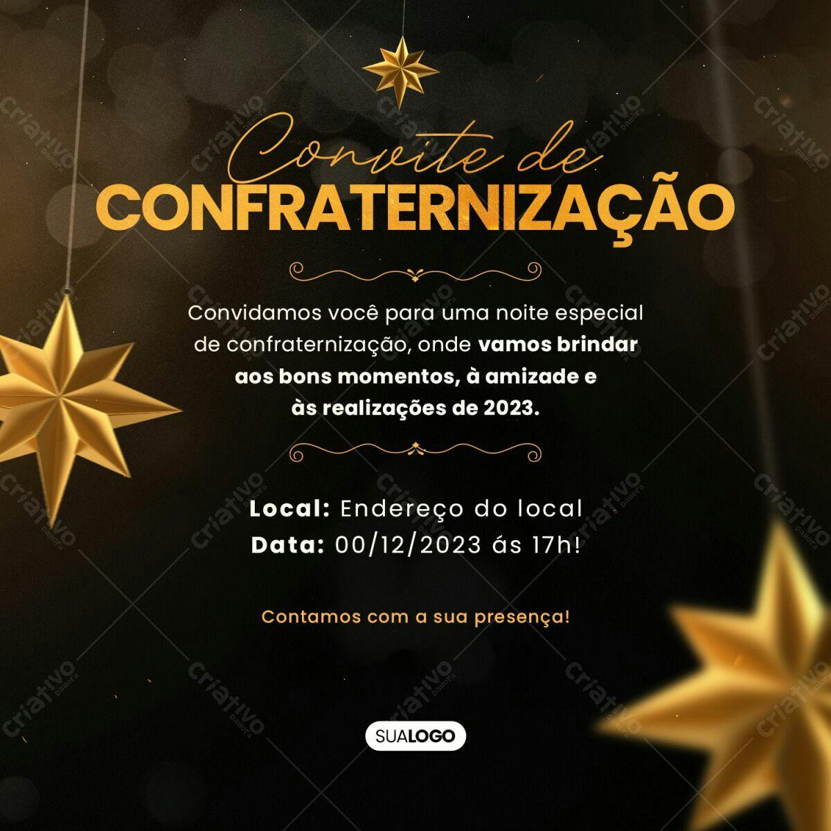 Convite de Confraternização PSD Editável