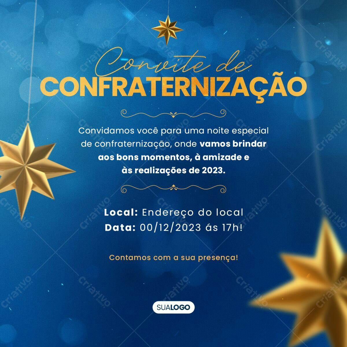 Convite de Confraternização PSD Editável