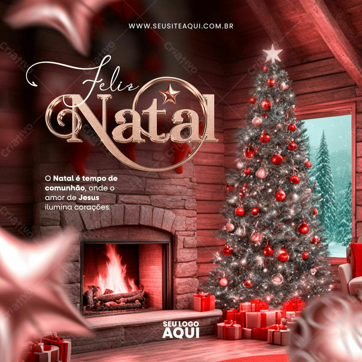 Postagem Natalina PSD Editável