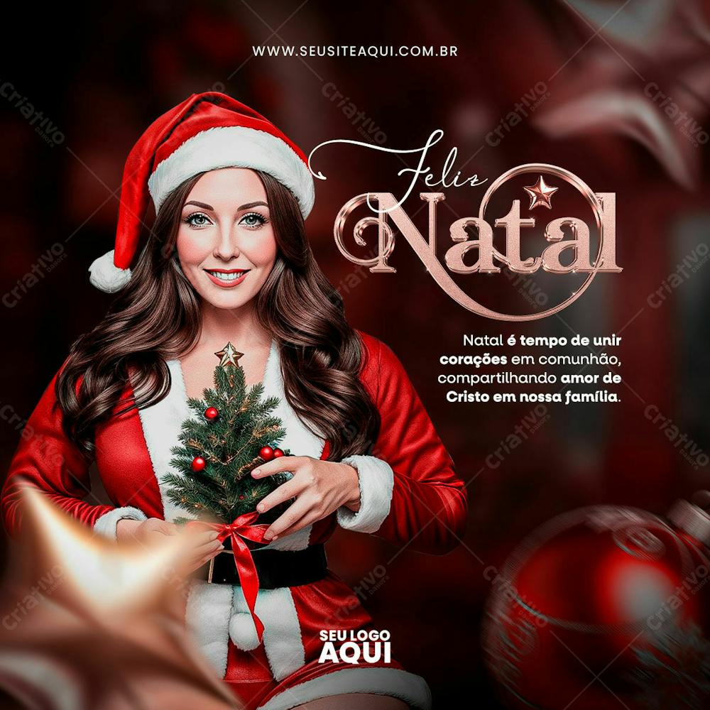 FEED NATAL | MERRY CHRISTMAS | PSD EDITÁVEL