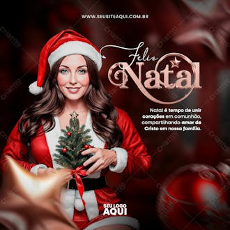 Feed natal | merry christmas | psd editável