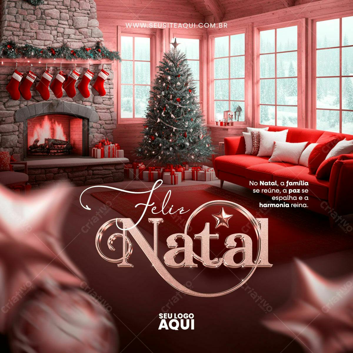Postagem de Natal PSD Editável