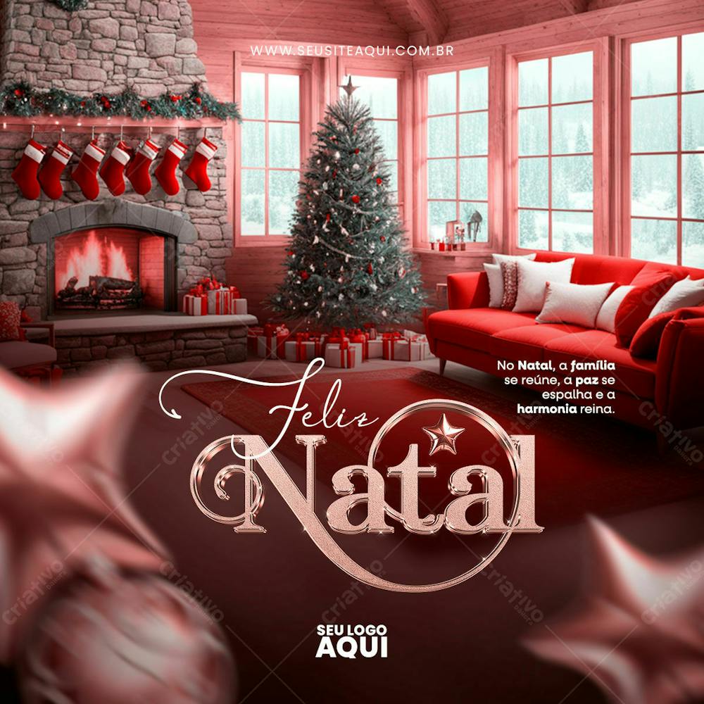 FEED NATAL | MERRY CHRISTMAS | PSD EDITÁVEL