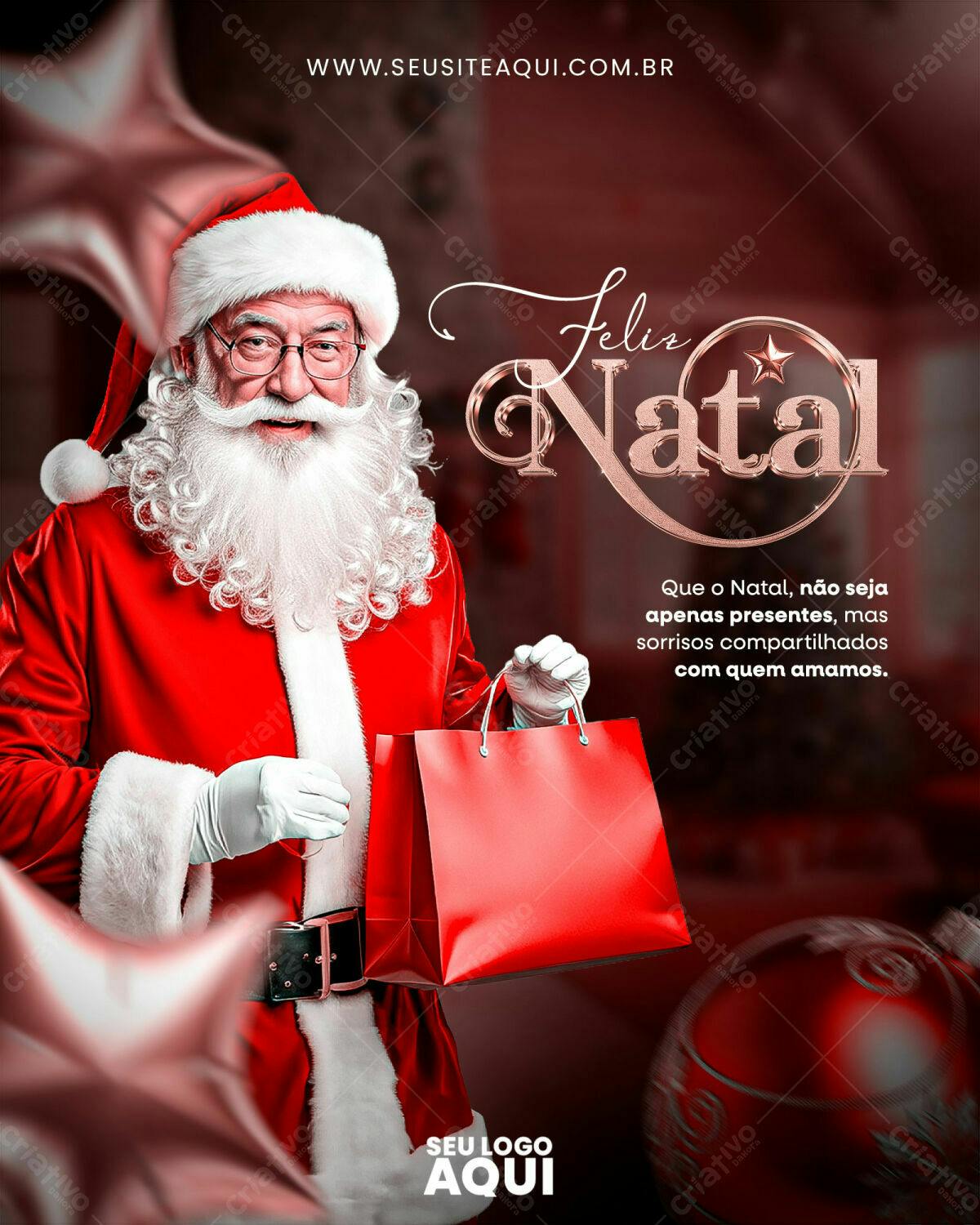 Flyer Natalino com Papai Noel PSD Editável
