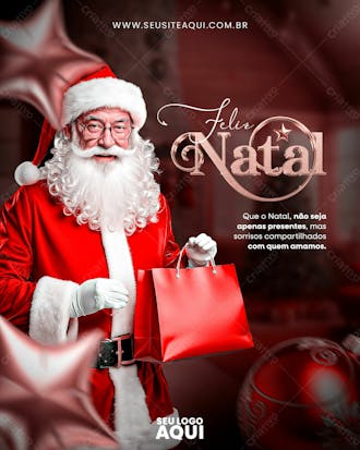 Post feed | feliz natal | merry christmas | psd editável