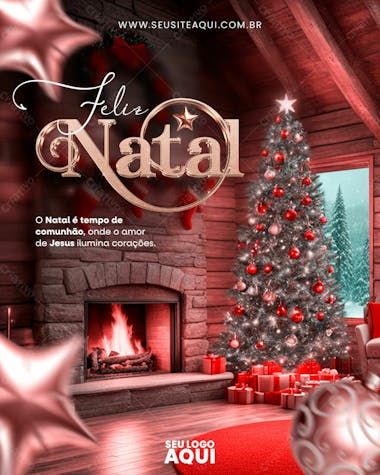 Post feed | feliz natal | merry christmas | psd editável