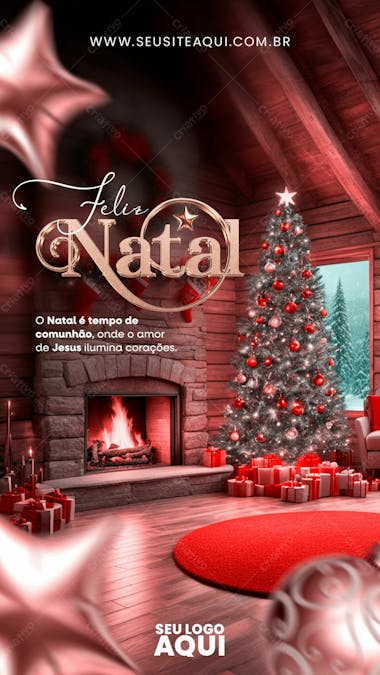 Story | feliz natal | merry christmas | psd editável